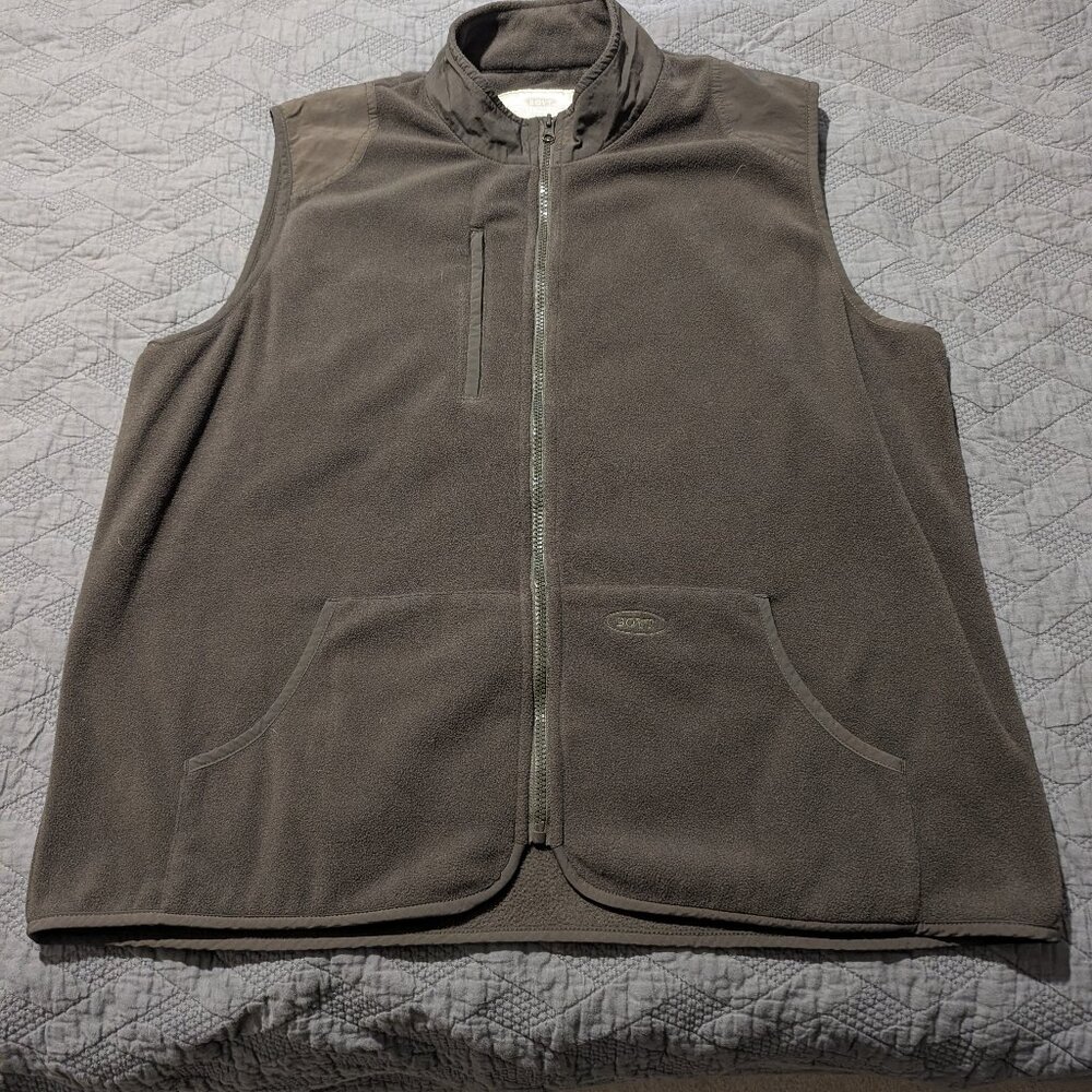 Boyt Harness Co Vest Mens XL Brown Full Zip Fleece Work Hunting